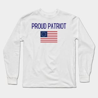 Betsy Ross Flag Patriot Gift Patriotic American Flag Long Sleeve T-Shirt